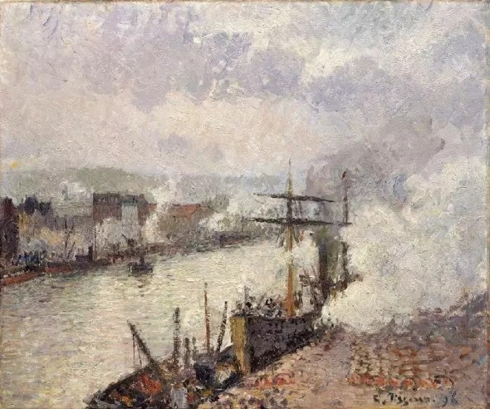 STEAMBOATS IN THE PORT OF ROUEN
