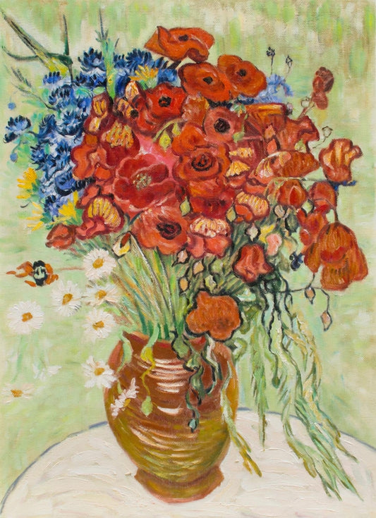 RED POPPIES AND DAISIES