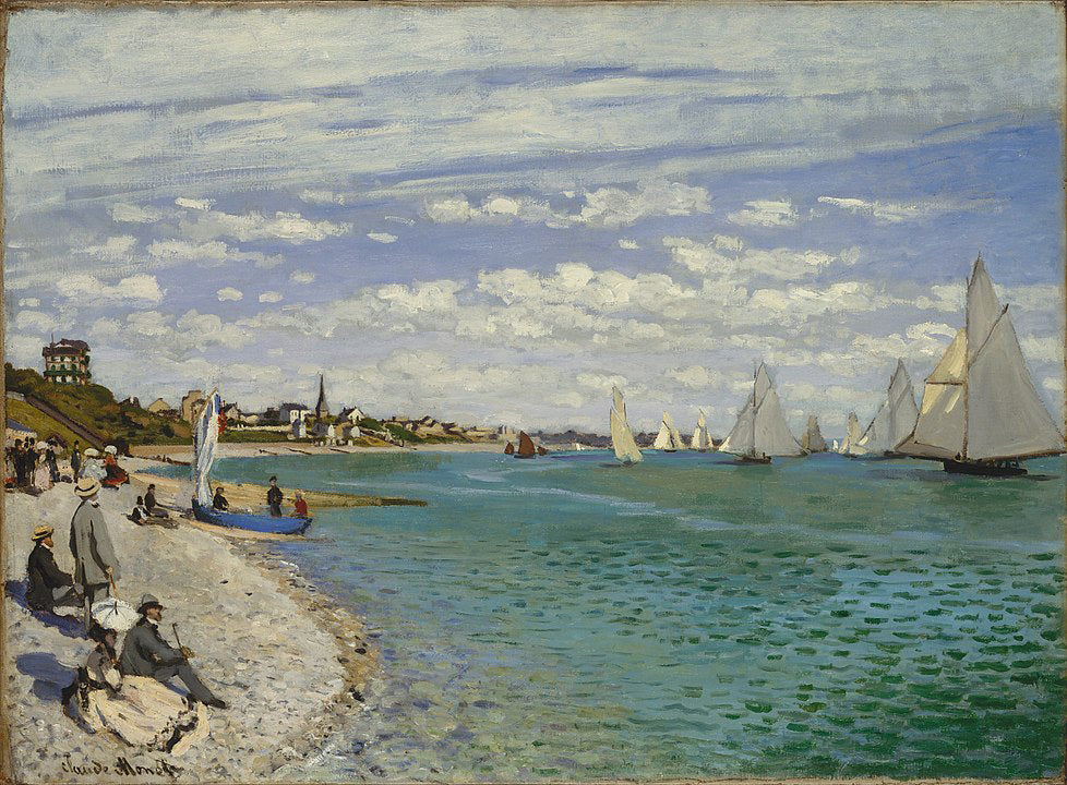 Regatta At Sainte-Adresse by Claude Oscar Monet