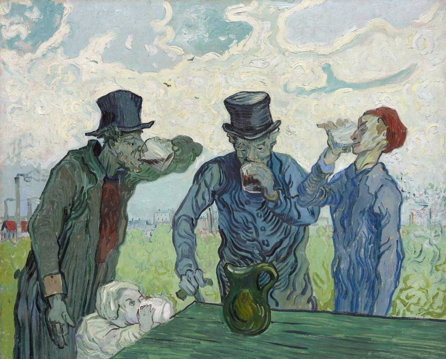 The Drinkers, After Daumier by Vincent van Gogh