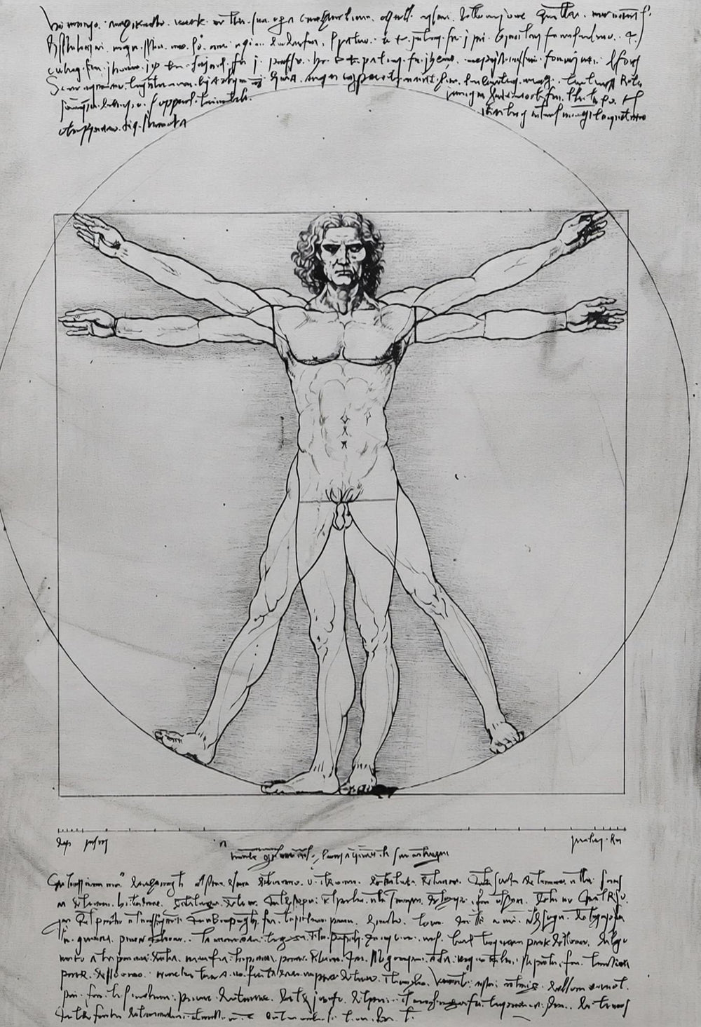 VITRUVIAN MAN, STUDY OF PROPORTIONS, FROM VITRUVIUS’S DE ARCHITECTURA