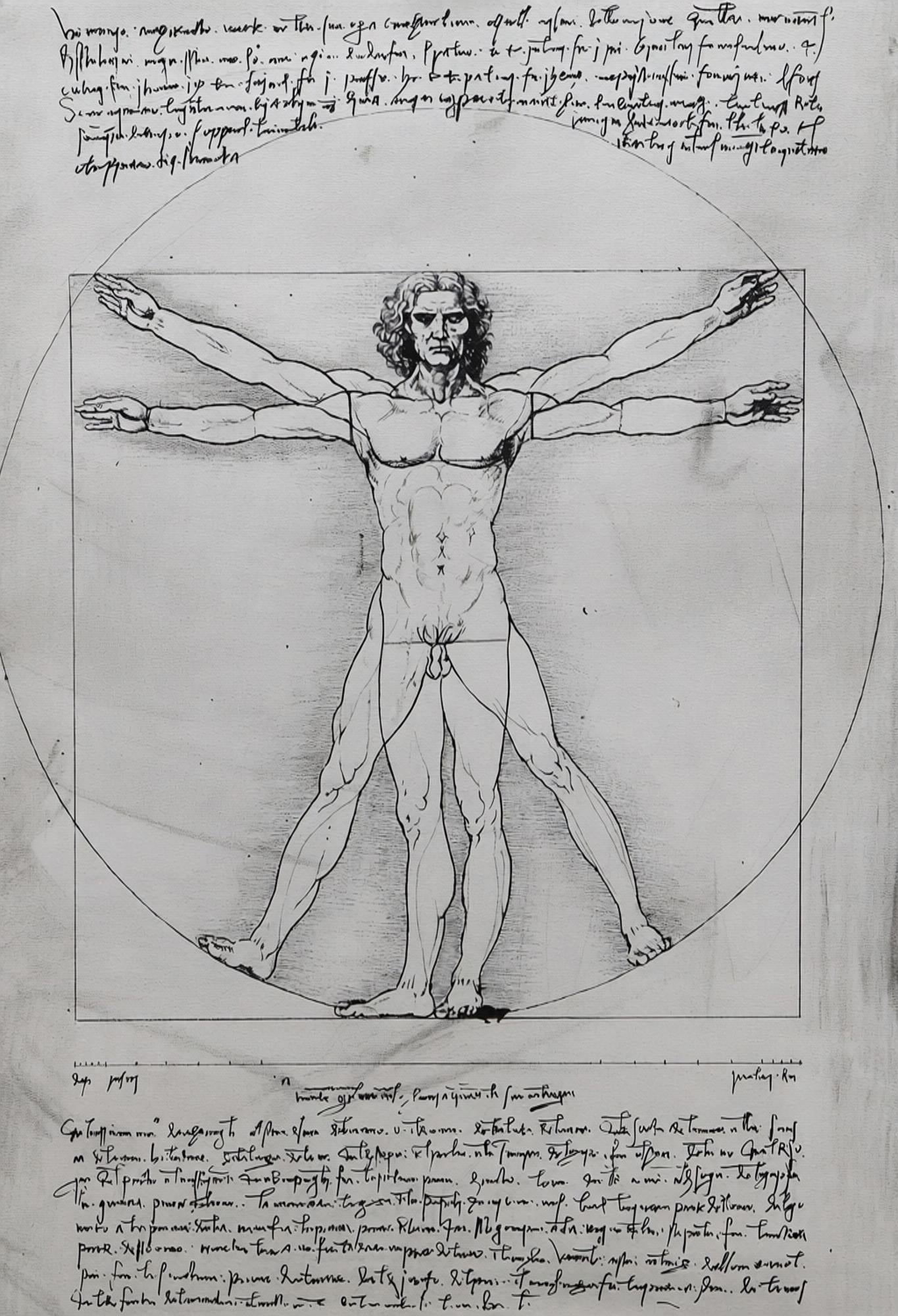 VITRUVIAN MAN, STUDY OF PROPORTIONS, FROM VITRUVIUS’S DE ARCHITECTURA