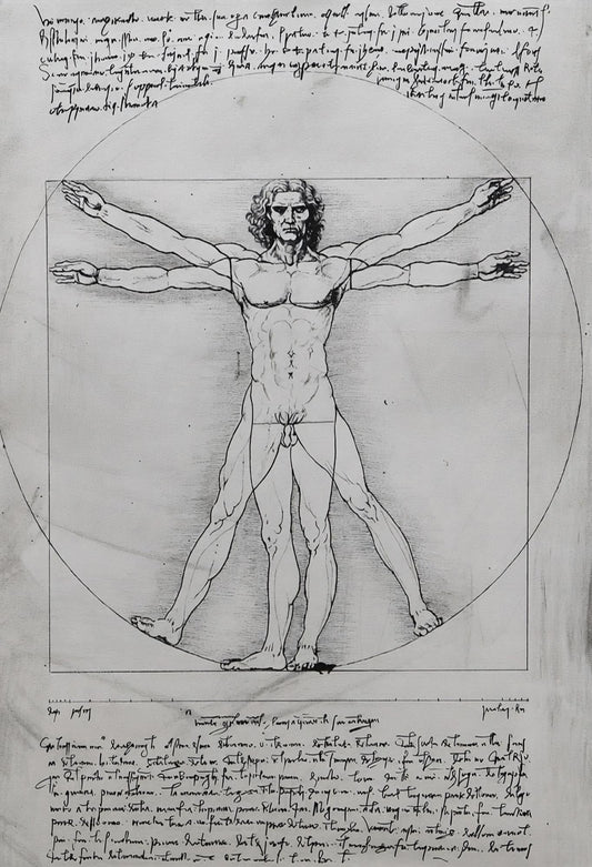 VITRUVIAN MAN, STUDY OF PROPORTIONS, FROM VITRUVIUS’S DE ARCHITECTURA