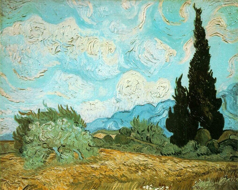 WHEAT FIELD WITH CYPRESSES AT THE HAUDE GALLINE NEAR EYGALIERES